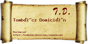 Tombácz Domicián névjegykártya